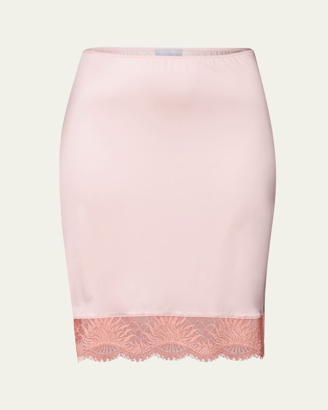 Gale Lace-Trim Satin Half Slip